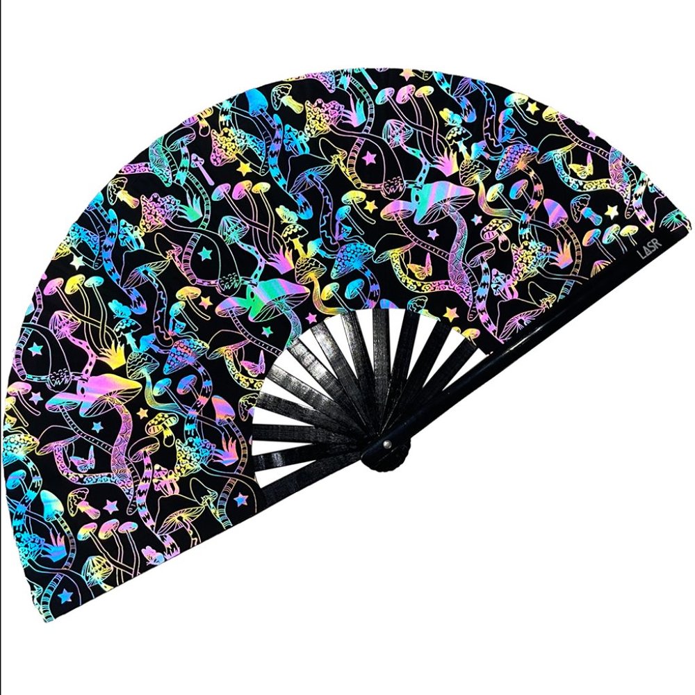 Trippy Mushroom Reflective Fan